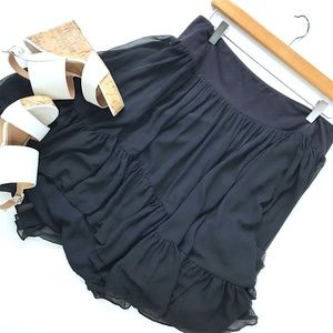 Free People Semi Sheer Asymmetrical Skirt Size L